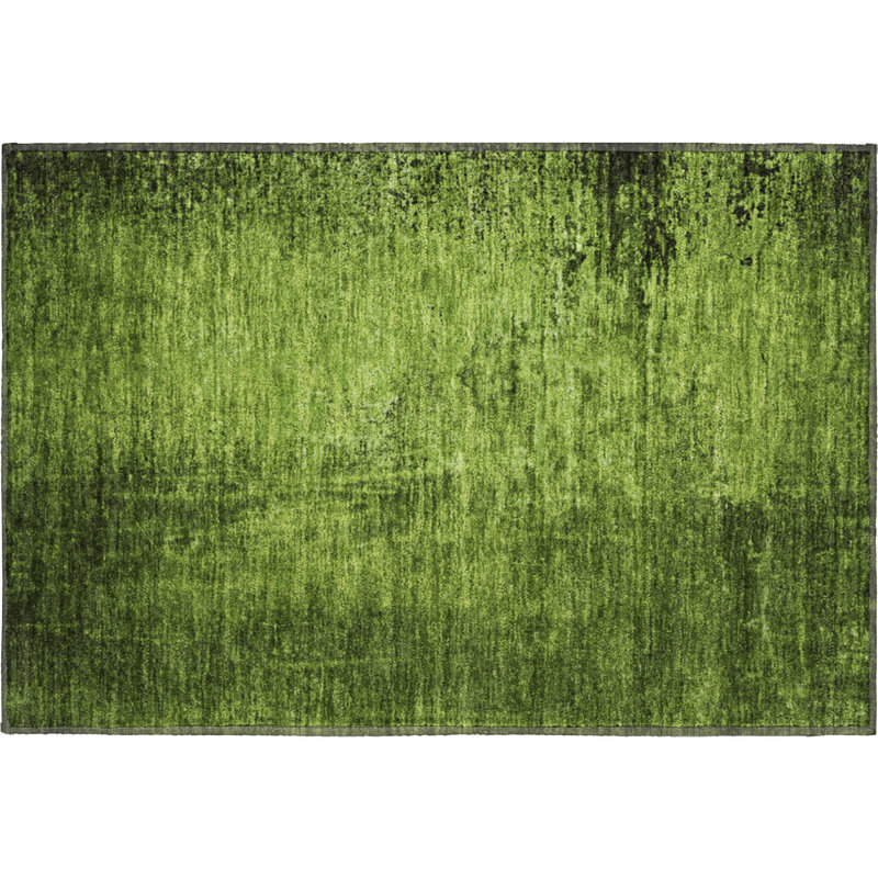 Tapis vert Cerrito AMF554 lavable à la machine de qualité supérieure, Rectangle 1 pi 8 po x 2 pi 6 po
