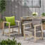 Chaise de salle à manger en bois et osier Hampton (ensemble de 2)-551538806-551538800