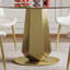 Table de salle à manger ronde de 53 pouces de luxe avec plateau en verre fumé, table de cuisine moderne pour 4 à 8 personnes, base en acier inoxydable doré et assemblage facile, table de petit-déjeuner peu encombrante pour les appartements
