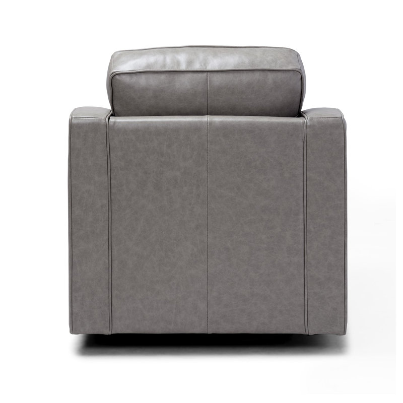 Fauteuil pivotant en cuir Thirsk