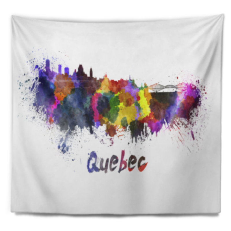 Tapisserie d'horizon du québec Cityscape, H 78 po x l 92 po