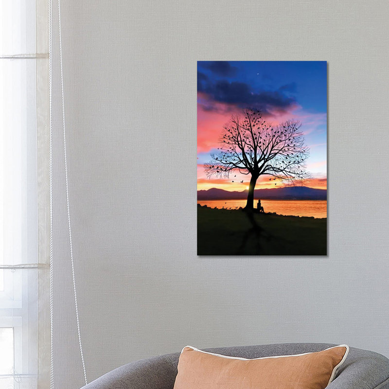 Birds And Tree by Abdullah Evindar - Wrapped Canvas Print, 66.04 cm H x 45.72 cm W x 1.91 cm D