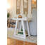 Farmhouse Charm End Table — Reclaimed Wood Accent Table In Distressed White (22x14x26h)