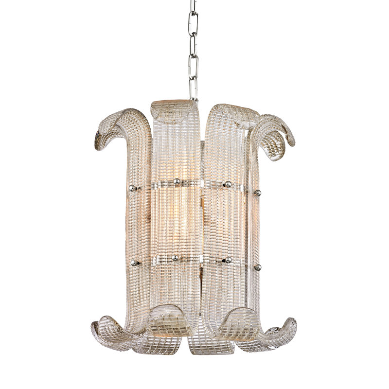 Brasher 4 - Light Empire Chandelier, Polished Nickel
