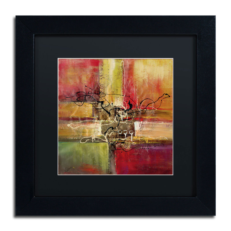 «Round and Round» par Ricardo Tapia, reproduction d'art encadrée, H 11 po x l 11 po, Noir