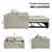 55'' Leather Small Loveseat Pull-out Sofa Bed - Adjustable Backrest With 2 Soft Pillows-1547826986
