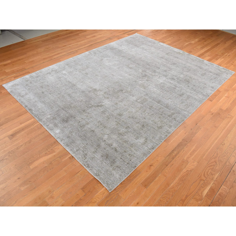 Tapis unique gris 9 pi x 12 pi Junipero