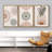 Mid Century Modern Boho Geometric Mandala Pattern Forest Plant - 3 Piece Floater Frame Graphic Art Set on Canvas-73721040-73721041
