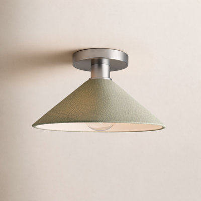 Single Light Ceramic Semi Flush Mount