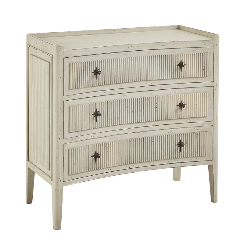 Commode décorative 3 tiroirs en bois massif