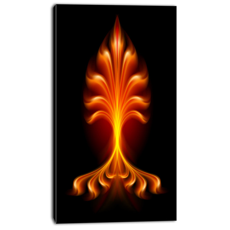 « fractal fire fleur », impression sur toile tendue, H 32 po x l 16 po x P 1 po