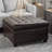 Upholstered Tufted PU Leather Storage Ottoman