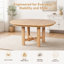 Table de salle à manger extensible Farmhouse - Table ovale de 47 à 63 po avec finition grain de bois naturel-129908358