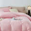 Housse de couette rose pleine grandeur avec fermeture à glissière KAKIJUMN, comprend 1 housse d'édredon 80 po x 90 po et 2 taies décoratives 20 po x 26 po-113693376-113693381