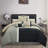 Natalia GrayWhite/Black Microfiber 7 Piece Comforter Set-35062086-71210011