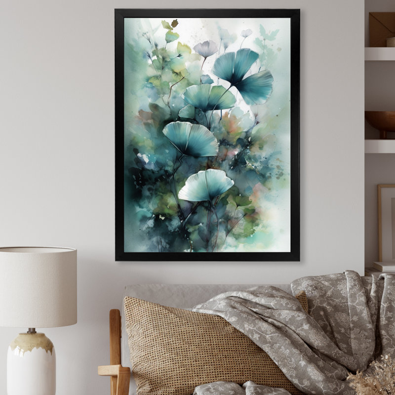 Rubenia mystique de fougère III sur toile, H 40 po x l 30 po x P 1,5 po, Cadre photo noir