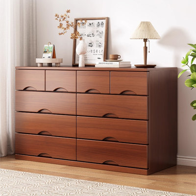 Armoire d'appoint en bois manufacturé et café clair