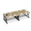 4 PCS 59 po Bureau d'ordinateur grand bureau industriel avec cadre en métal robuste