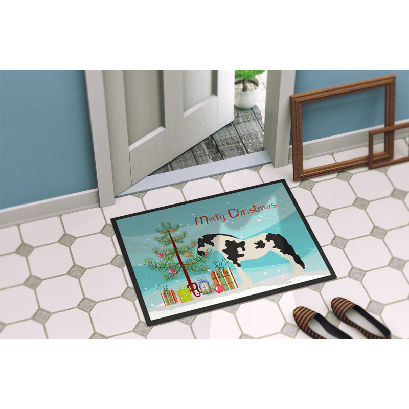 Rivoli Non-Slip Christmas Outdoor Doormat, Rectangle 1'6 x 2'3"