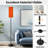 PeeNoke 68.5" Standing Floor Lamp Thin Activity Exercise Orange Fitness Dimmable Metal Pole Lamp with Linen Lampshade LED Bulb Included