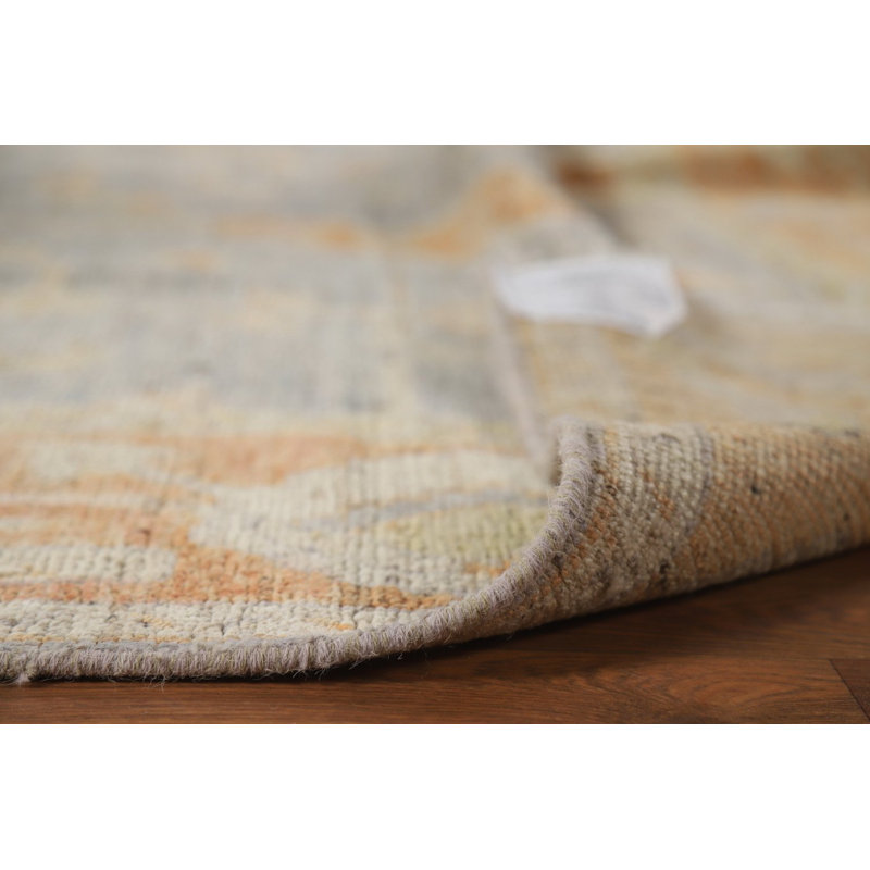Tapis turc bleu fait à la main Oushak 8 x 10