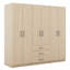 Rangement pour garde-robe en bois à 6 portes avec 6 grands tiroirs-248944995
