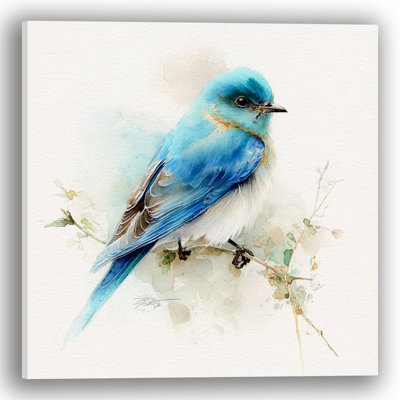 «Quiet Bluebird Moment», art mural sur toile tendue