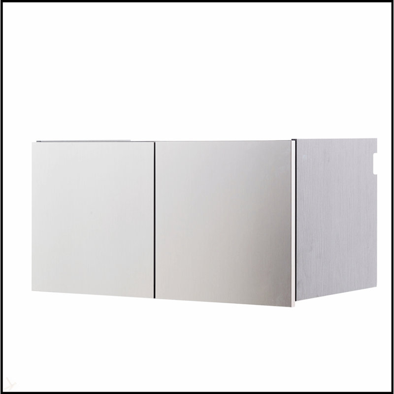 Nova Series Metallic Gray Wall Mounted Garage Cabinet With Soft Closing Doors And Deep Storage Compartments