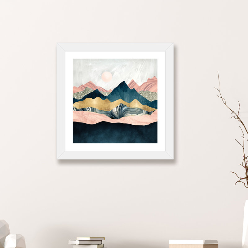 « peluchey peaks » par spacefrog designs-print, H 16 po x l 16 po x P 1 po, Papier avec cadre blanc