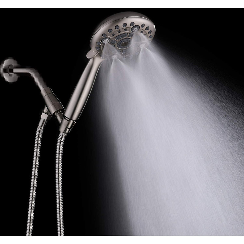 Pomme de douche à main massage/jet, Nickel brossé