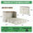 Wilkinson Farmhouse Queen Murphy Bed with Large Storage Drawer & Charging Station, White-922616757-922616756