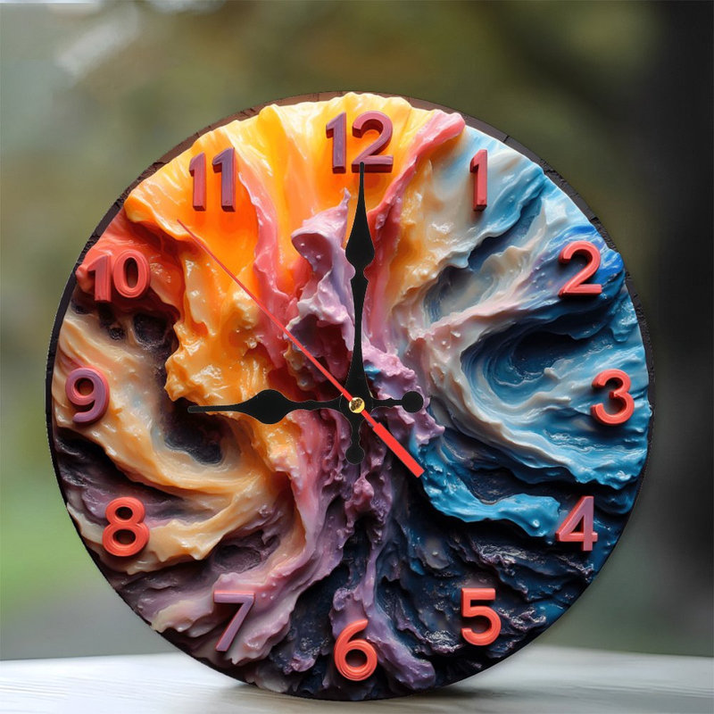 Horloge décorative colorée