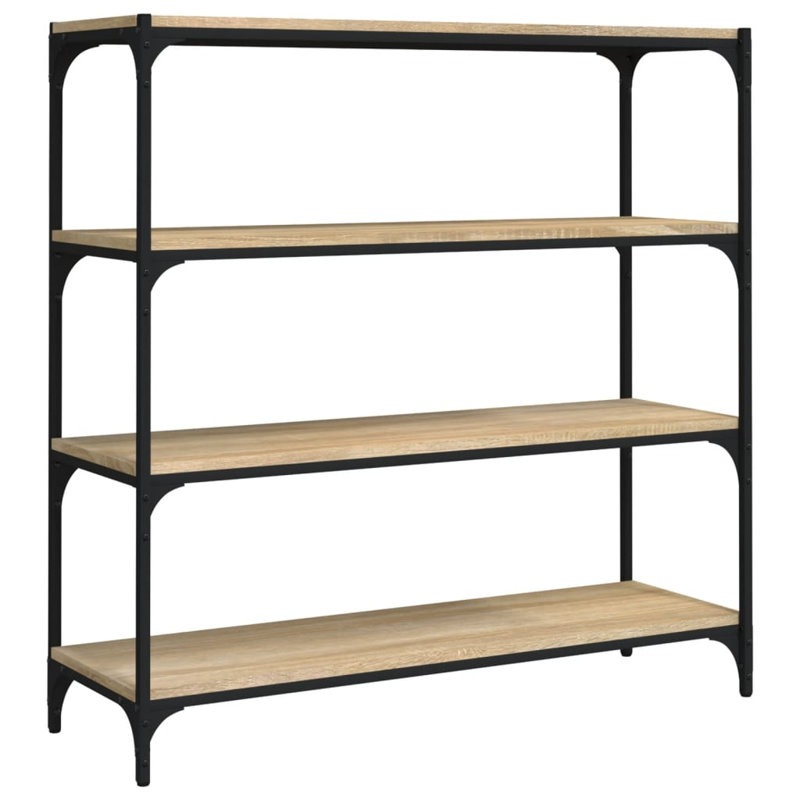 Henschler Bookcase, 100cm H x 100cm W x 33cm D, Brown