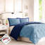 Twin/twin Xl 3m Comforter With Filling And Flange Navy+ Blue Chiffon Shams-118642780-118642776