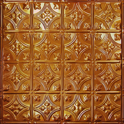 American Tin Cellings Pattern 2' x 2' (24" x 24") Wall Panels & Ceiling Nail-Up Tiles - Beautiful Floral coins and Arching Diamonds (Covers 20 Sq ft)