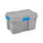 Sterilite 18336A03 30 Gallon Plastic Storage Container Box, Gray/Blue