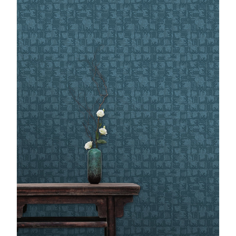 Yuki Osada Abstract Wallpaper Roll by Soicher Marin Studio, Teal