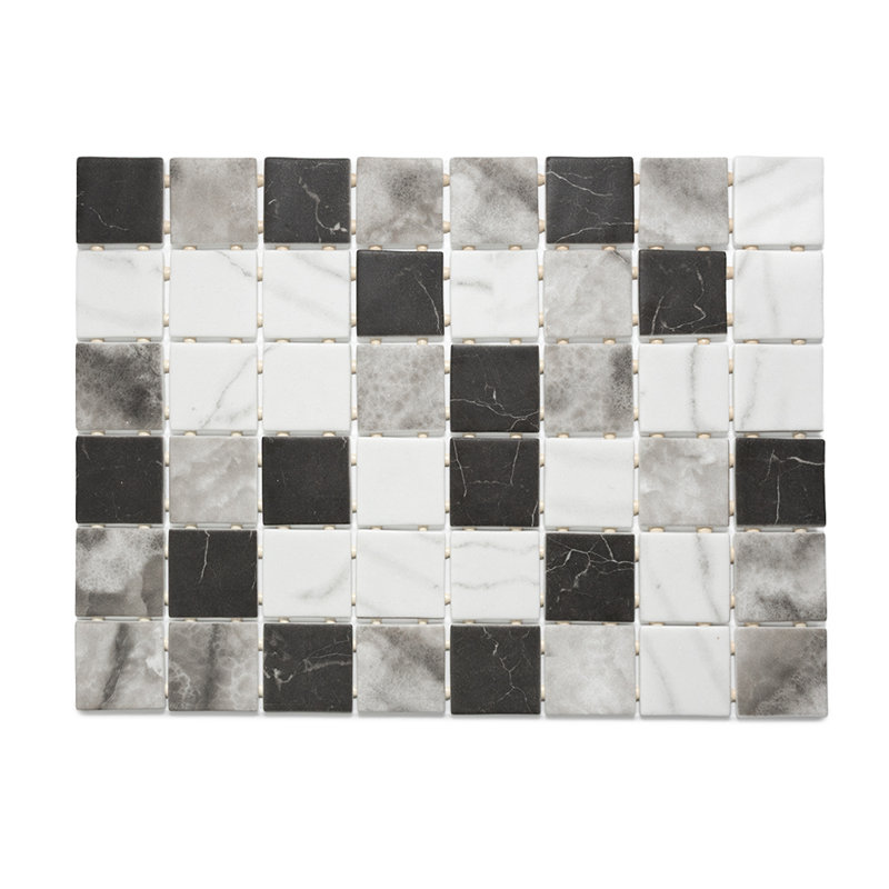 Eterna Square 12" x 12" Glass Mosaic Wall & Floor Tile