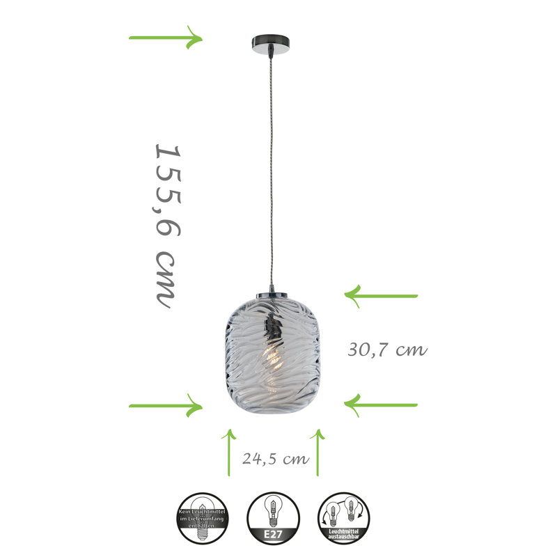 Perdue 1 - Light Black Single Pendant