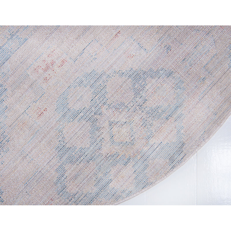 Tapis bleu Leanora, Rond 5 pi
