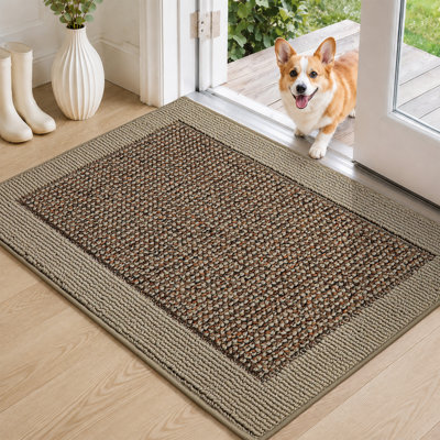 Tapis de porte d'intérieur, tapis de porte anti-salissures antidérapants lavables, tapis de bienvenue résistant à la saleté, tapis de sol à profil bas pour la porte arrière et le vestibule