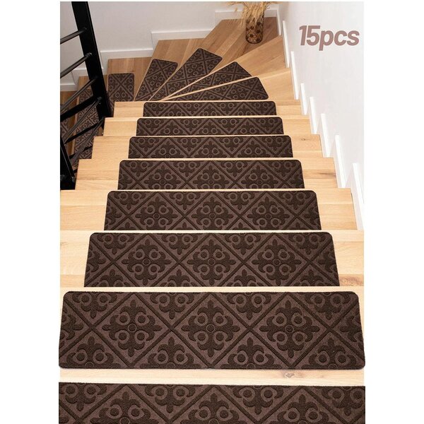 Canora Grey Non-Slip Black Stair Treads, Wayfair