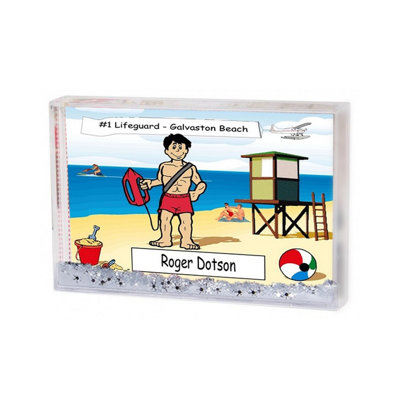 Personalized Lifeguard - Male MINI Snow Globe Frame Gift