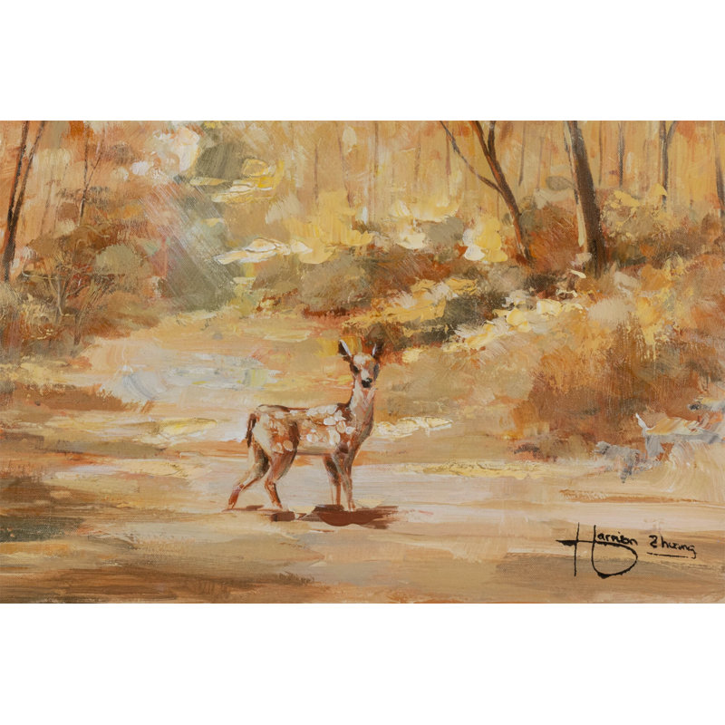 Golden Clearing Hand -Painted Acrylic Painting