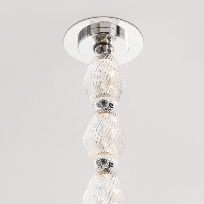 Collier LED Pendant, 3000K, 26.2" H x 2" W x 2" D, Surface Polished Nickel