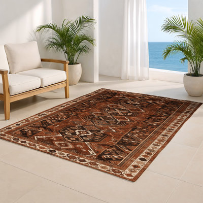 Tapis turc intérieur et extérieur brun