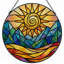 Panneau de vitrail 12 "H Sun Mountain-469468556