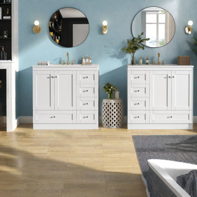 Meuble-lavabo et lavabo en MDF double pour la maison