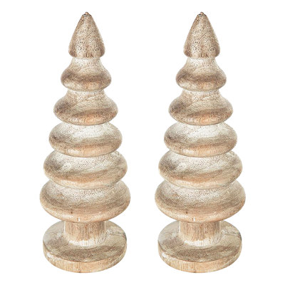 Décoration de table en bois, paquet de 2, rustique et polyvalente pour ajouter une touche naturelle à n'importe quelle pièce