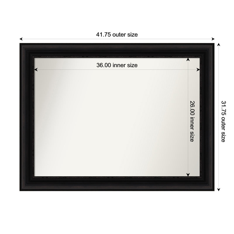Miroir mural Senaiya, Rectangle, 31,75 po x 41,75 po